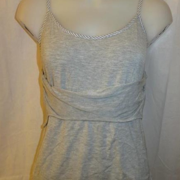MACY'S GRAY/WHITE DOUBLE LAYERED TANK TOP SIZE S - Picture 3 of 5